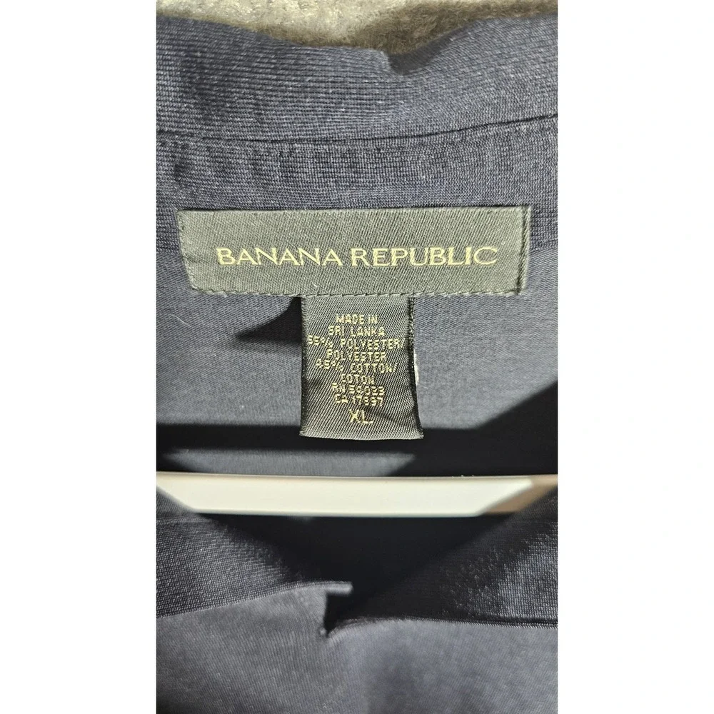 Vintage Banana Republic Polo Shirt Mens‎ Size XL Blue Long Sleeve Collared